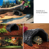 Reptile Hides and Caves Resin Rock Terrarium Hideaway Spot for Bearded Dragon Snakes Tortoise Aquarium